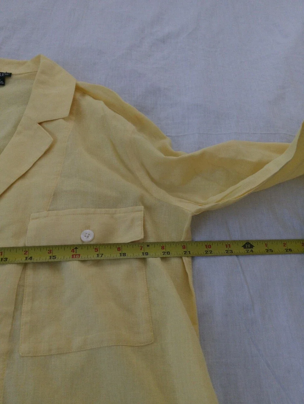 J Crew Women's Yellow Roll Tab Sleeve Button Down Shirt 12